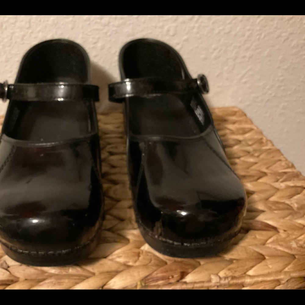 Dansko Mary Jane clogs.
